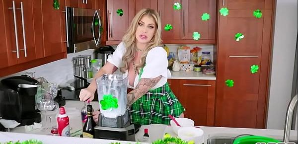  Busty MILF Dames prepping for a delicious shamrock milkshake for Peter Green